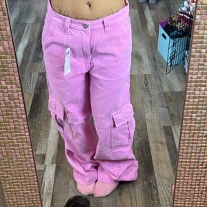 Pink corduroy pants